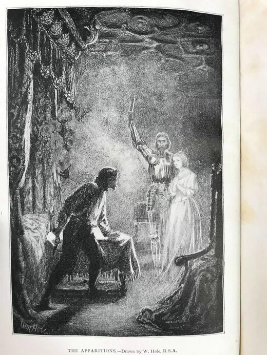 工坊特装本！1901年 司各特《伍德斯托克》 10幅插图 全真皮精装32开 商品图3