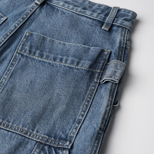 ROMI STUDIO“机场牛仔”100%竹节棉洗水肌理感直筒牛仔裤 431N2008 商品图3