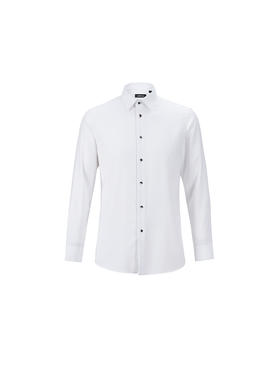 callisto白色粘纤混纺长袖衬衫