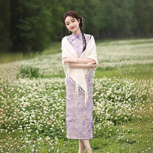 长款旗袍改良日常素雅优雅气质GR1076 商品图2