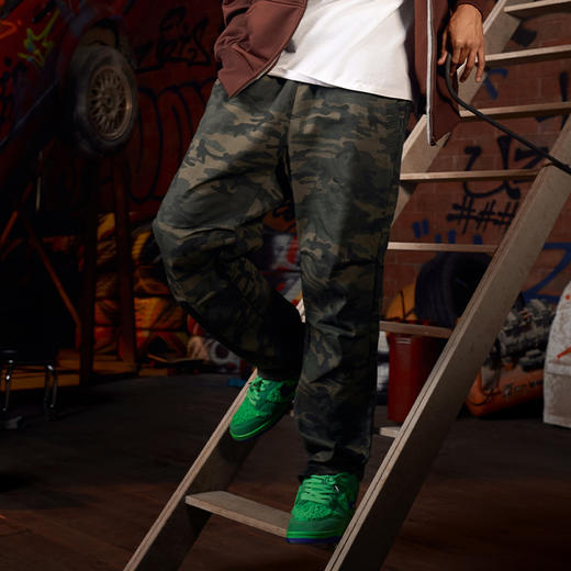 【积分兑换】有志者UZIS美式复古工装裤男直筒秋季户外伞兵裤休闲宽松迷彩长裤 商品图1