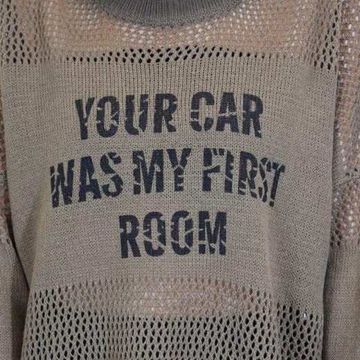 半身缘女装 秋季针织镂空字母印花毛衫243113U01213269 商品图4