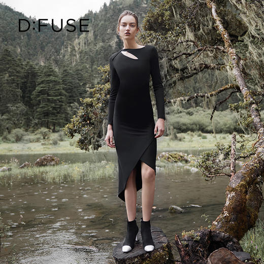 D:fuse迪芙斯冬季新款气质烫钻拼色细跟短靴女靴DF34116107 商品图1