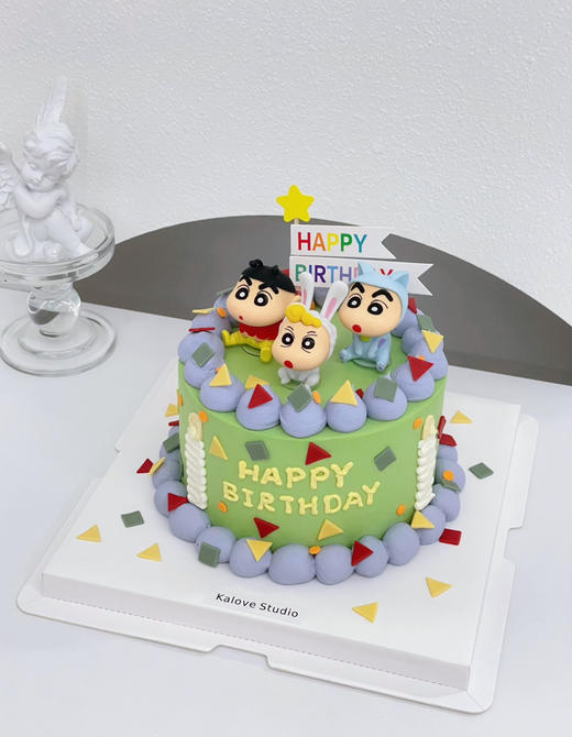 蜡笔小新男孩女孩周岁生日蛋糕 商品图0