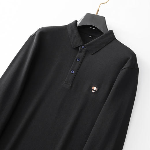 【新款DDA】大依优型大码男装Polo衫翻领长袖T恤商务休闲上衣加肥加大胖子舒适打底 商品图3