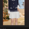 MAXRIENY2024年早秋精致复古海军风a摆收腰半裙(货号:MS85SK061) 商品缩略图0