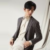 【高端系列】柒牌平驳领西装男秋冬新款磨毛针织商务休闲单西外套	127C70750 商品缩略图1
