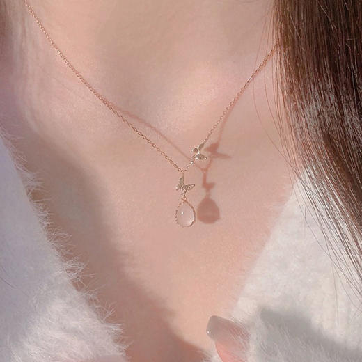 Winy925纯银粉蝶秘境项链送女友闺蜜节日生日礼物 商品图5