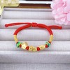 【限时7.5折】【定价黄金】足金 #儿童/宝宝 无氰5D硬金有房有车有钱花红绳调节手链成品手串（宝宝款，适合0-3岁宝宝）(AJ5DSC00015)（预售产品下单后不退款不退货不换货不补差价） 商品缩略图1