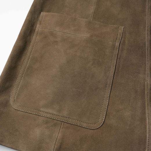 ROMI STUDIO “棕标甄选” 非洲混种绒面羊皮哑光雾面外套 441P1026 商品图4