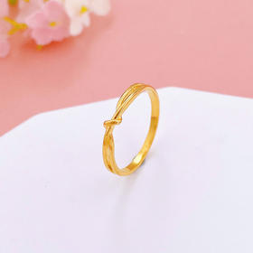 【限时克减150元】足金999 #超轻 5G超轻黄金固口无尽缠绵扭结女戒(AG5GJZ00221)（预售产品下单后不退款不退货不换货不补差价）