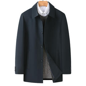 【新款DWP】大依优型大码翻领夹克外套风衣加肥加大肥佬休闲商务上衣男士胖子