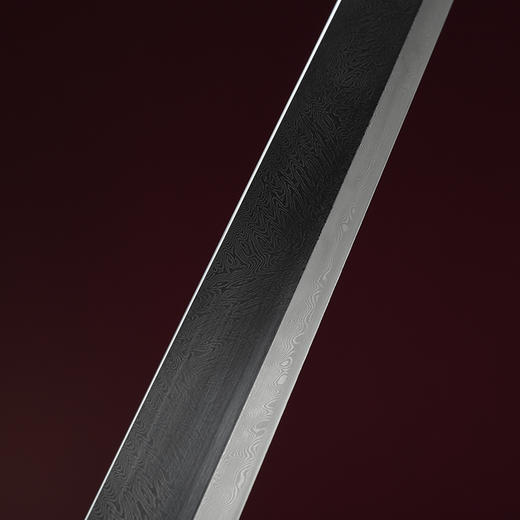 包金丝绒归真环首刀剑手工传统一体刀剑花纹钢刀剑龙泉沈广隆宝剑  未开刃 商品图5