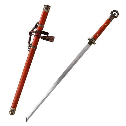 华夏唐横刀剑 唐横刀剑 传统手工宝剑 龙泉沈广隆一体剑 未开刃 商品图6