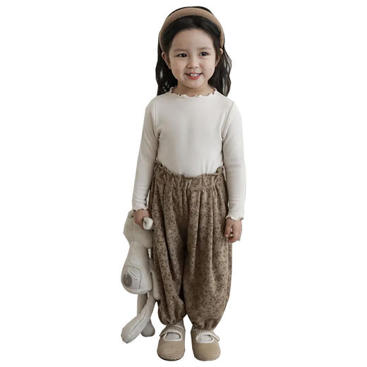 【低至39.9/2条】女童秋冬款碎花灯芯绒长裤宝宝可爱宽松韩版束脚休闲裤子印花童装 商品图4