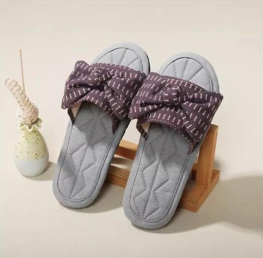 布艺拖鞋INS蝴蝶结系列-紫色（M37-38） 商品图1