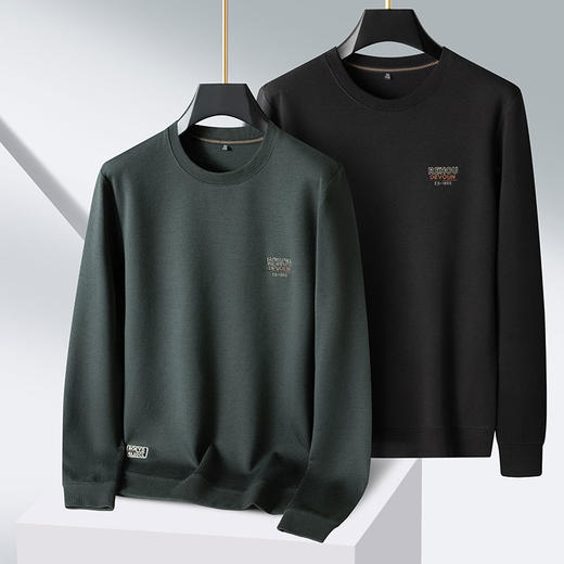 【新款DPS】大依优型大码长袖卫衣圆领套头加肥加大宽松休闲上衣男士胖子 商品图2