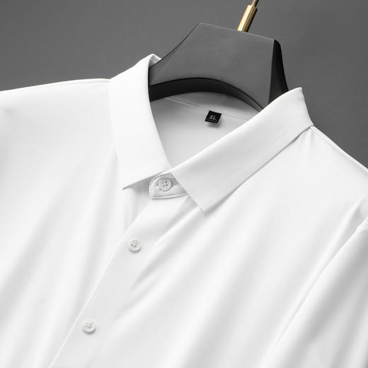 【高弹】【封口款】【新款DDA】大依优型大码男装高弹长袖衬衫商务休闲上衣加肥加大胖子舒适打底 商品图4