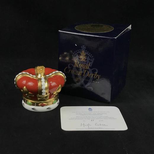 英国皇家皇冠德比 描金彩绘骨瓷动物镇纸 商品图5