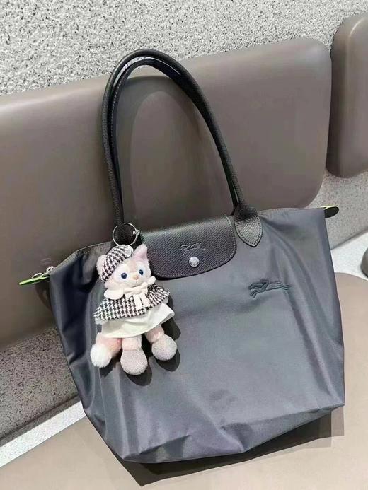 LONGCHAMP珑骧 龙骧中号长柄饺子包托特包单肩女包 黑色 白 水泥灰 海军蓝 商品图3