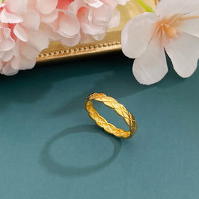 【限时克减150元】足金999 5G黄金固口戒指几何菱格纹圈戒固口圈戒(AG5GJZ00250)（预售产品下单后不退款不退货不换货不补差（预售产品下单后不退款不退货不换货不补差