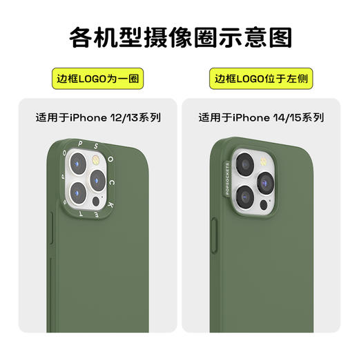 【白日绮梦】橄榄绿 POPCASE手机壳 MagSafe Popcase磁吸款 绿色 纯色 iPhone 15/14/13 商品图4