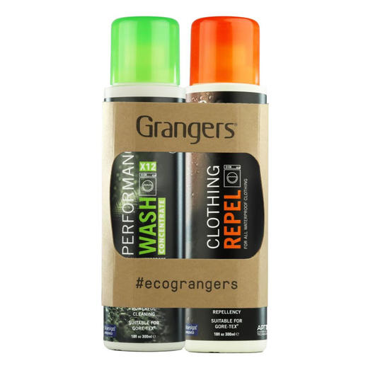 GRANGERS户外服冲锋衣洗涤清洁剂+防泼水修复套装GRF208 容量【300ML*2 】 商品图1