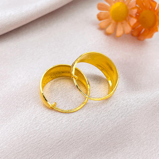 【限时克减128元】足金999.9 车花蛇肚耳饰耳圈耳包(ES00624)（预售产品下单后不退款不退货不换货不补差价（预售产品下单后不退款不退货不换货不补差价 商品图1