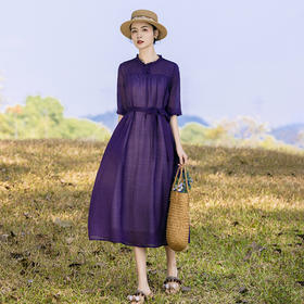 新中式棉麻女装苎麻连衣裙TT96163