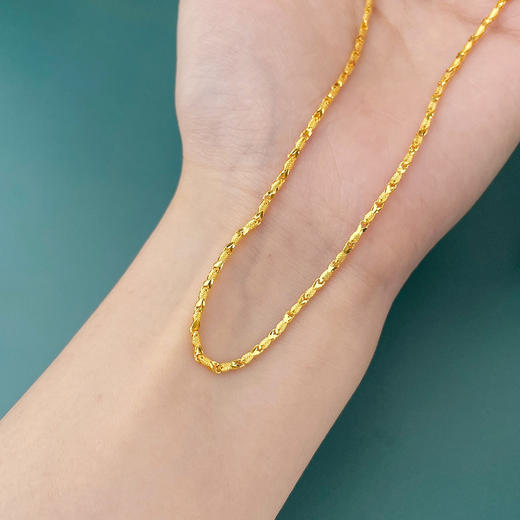 【限时克减150元】足金999 5G黄金小鱼美妆链项链(AG5GXL00026)补差价）补差价）预售产品下单后不退款不退货不换货不补差价 商品图2