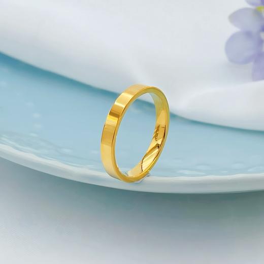【限时克减150元】足金999.9 实心固口戒指镜面金圈戒(AIJZ00133)（预售产品下单后不退款不退货不换货不补差价（预售产品下单后不退款不退货不换货不补差价 商品图1