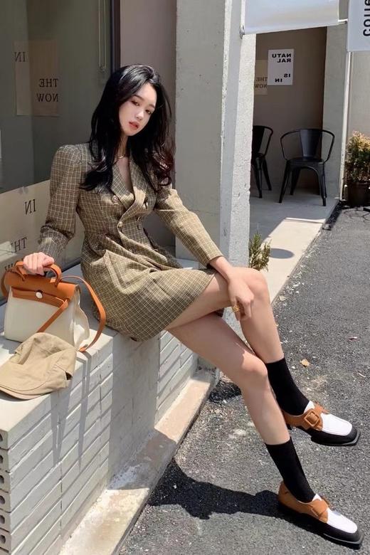 amadella 学院风格纹泡泡袖连衣裙 13490 商品图1