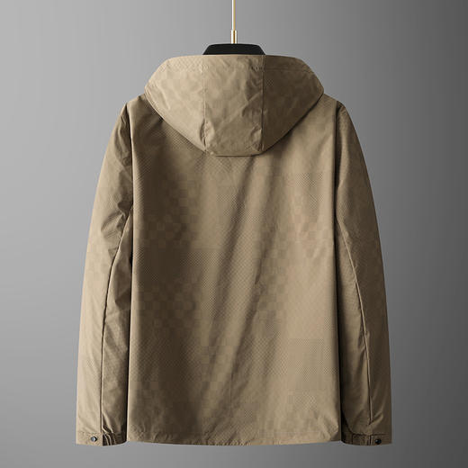 【实体店同款】【双面穿】【新款DPX】大依优型大码男装连帽夹克加肥加大休闲夹克胖子宽松外套上衣 商品图2