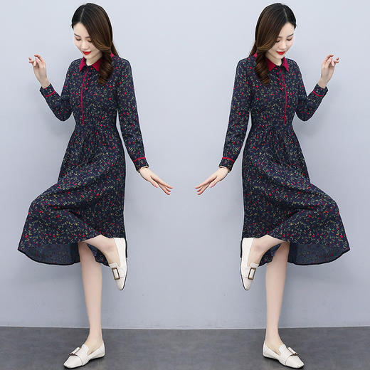 时尚简约大气优雅收腰显瘦，休闲修身百搭连衣裙HR-XBL2202 商品图1