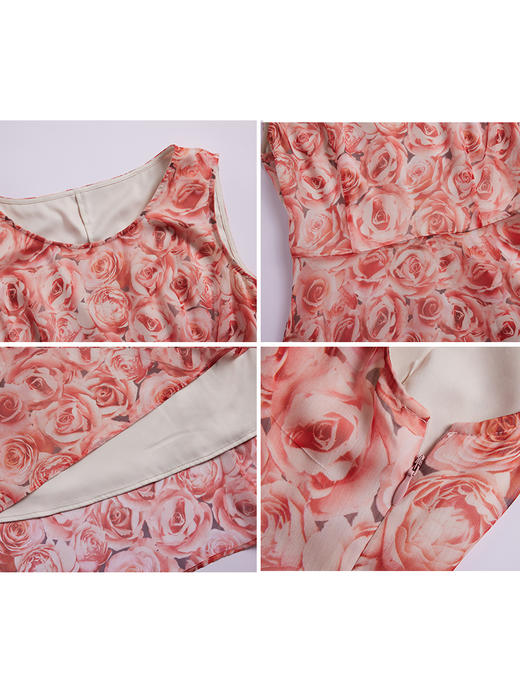 司歌雪纺无袖连衣裙印花显瘦时尚背心裙A891004y 商品图1