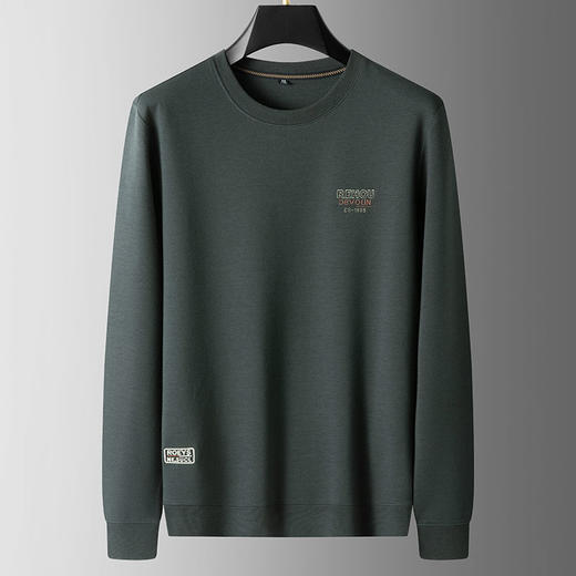 【新款DPS】大依优型大码长袖卫衣圆领套头加肥加大宽松休闲上衣男士胖子 商品图0