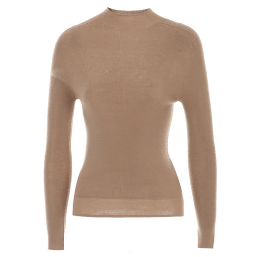 EITIE爱特爱秋季新款舒适柔软打底纯色基础款半高领100%绵羊毛针织衫D2401417 商品图11