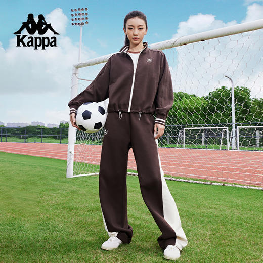 Kappa卡帕背靠背秋季新款运动外套复古针织开衫卫衣休闲上衣女款K0E62WK01 商品图4