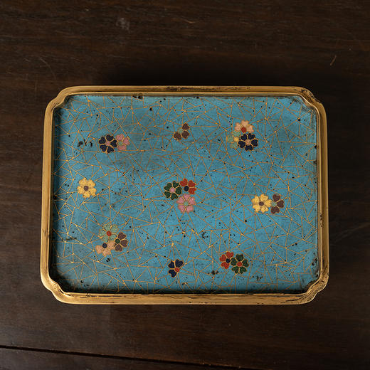 清 铜胎掐丝珐琅花鸟纹三撞提梁盒 商品图3