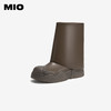 MIO米奥撞色设计时尚百搭圆头烟筒靴显瘦中筒靴女M245733163 商品缩略图1