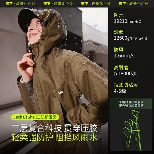 【蕉下精选】蕉下女户外三合一短款气绒冲锋衣LS19524进藏防水登山服 商品图1