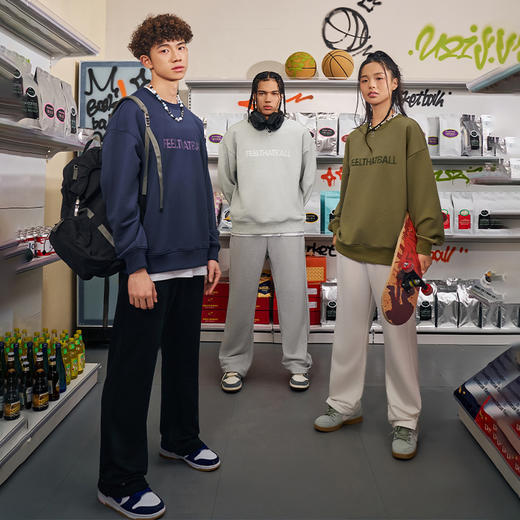 有志者UZIS篮球运动卫衣男休闲宽松秋季跑步训练潮流圆领上衣秩序 商品图4