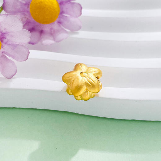 【限时7.5折】【定价黄金】足金 【精品】3D硬金空心莲花花形手串配件(AU3DSC00003)（预售产品下单后不退款不退货不换货不补差价）（预售产品下单后不退款不退货不换货不补差价） 商品图2