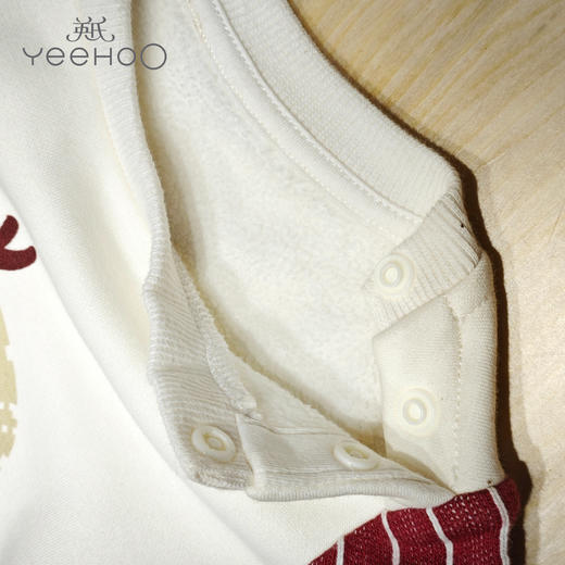 英氏-童衣类（冬）D0英针圆领长套衣 米白80CM 商品图1