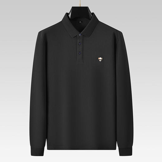 【新款DDA】大依优型大码男装Polo衫翻领长袖T恤商务休闲上衣加肥加大胖子舒适打底 商品图1