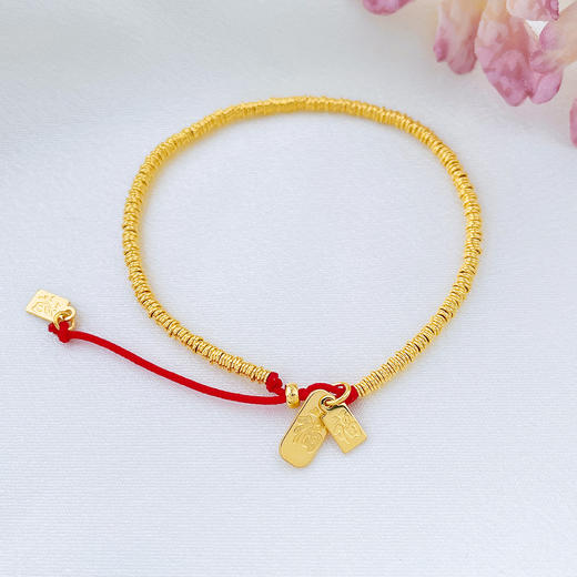 【限时克减150元】足金999 #盘缠  【精品】调节盘缠手链好事上上签吊饰红绳编织盘缠手链(AUSL00061)（预售产品下单后不退款不退货不换货不补差价） 商品图1