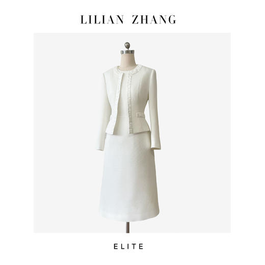 E—定制—都市丽人—轻奢、衣橱必备、马甲修身A摆连衣裙 2401128 商品图4