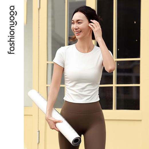 FC14353圆领抽褶收腰短袖 商品图9