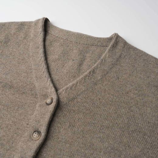 ROMI STUDIO “温柔质感” 7针6s羊绒羊毛混纺V领针织开衫 432WS130 商品图2