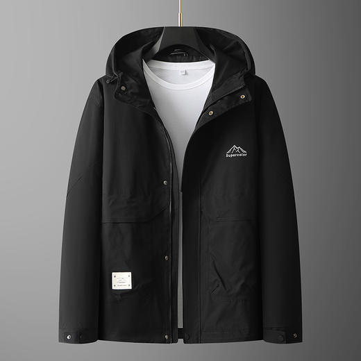 【实体店同款】【新款DPX】大依优型大码男装连帽夹克加肥加大休闲夹克胖子宽松外套上衣户外 商品图4